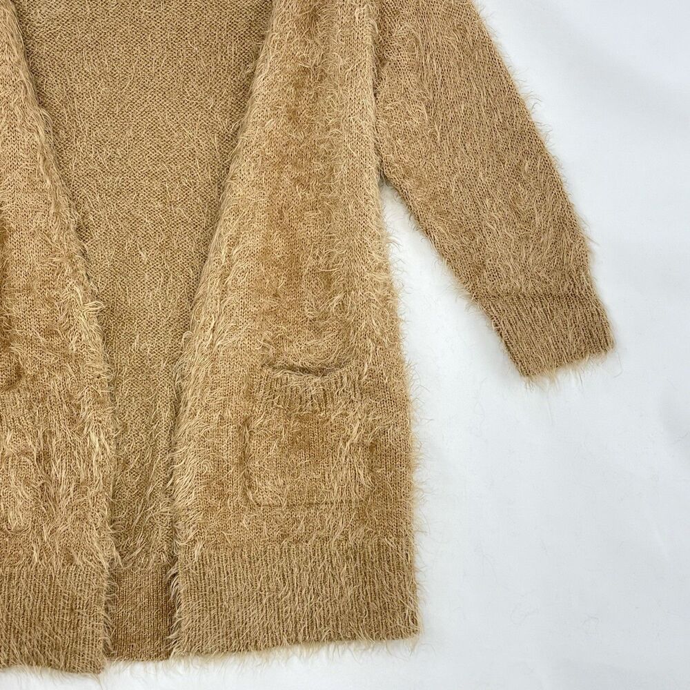 Zara Knitwear Winter Fancy Collection Open Front Cardigan Sweater Brown Size 7 - Picture 14 of 15